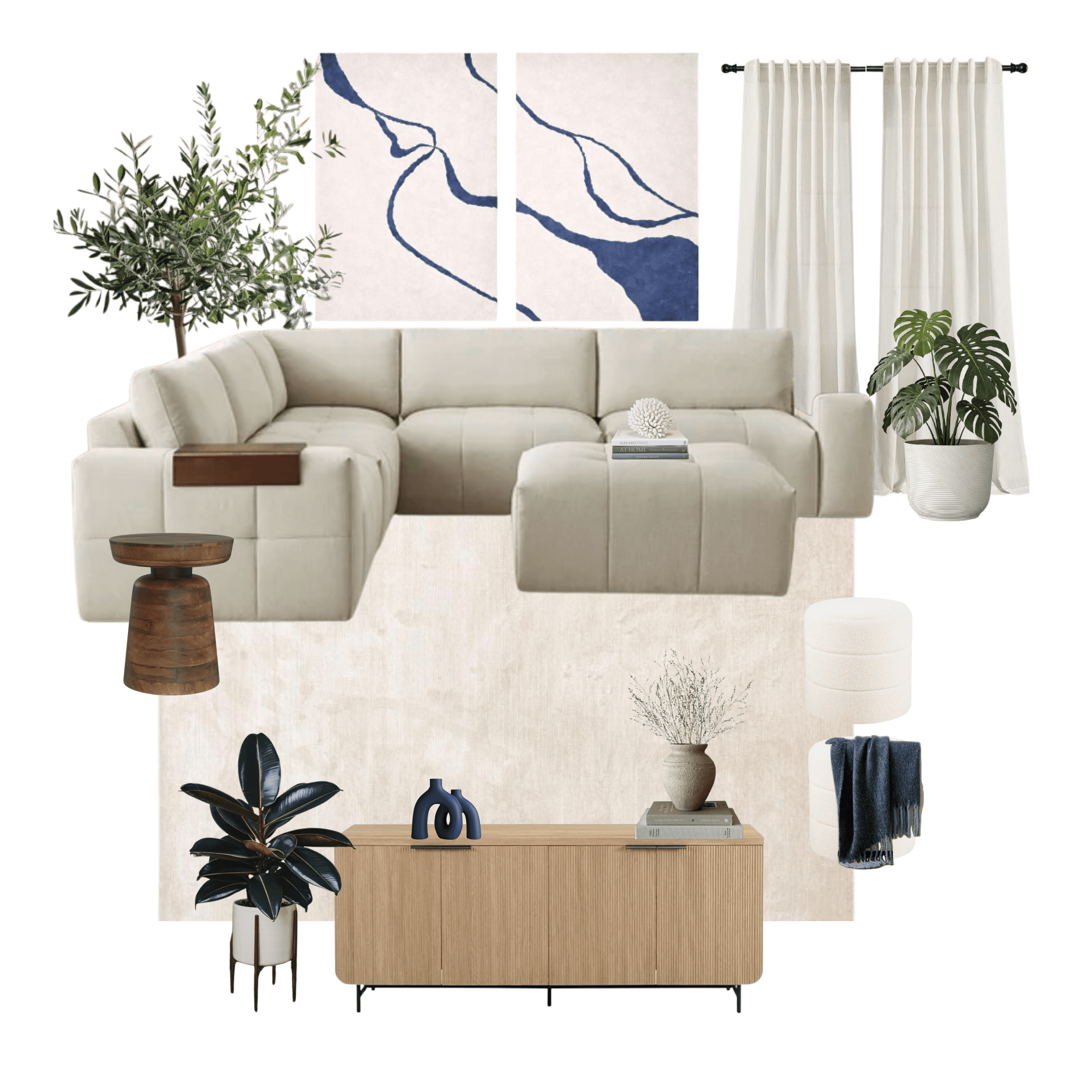 The Soft Blue Living Room